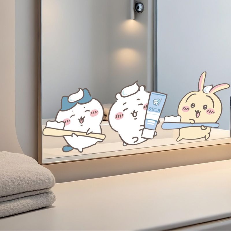 Home Edit Bathroom - Hot Chiikawa Mirror Stickers Strong Adhesive