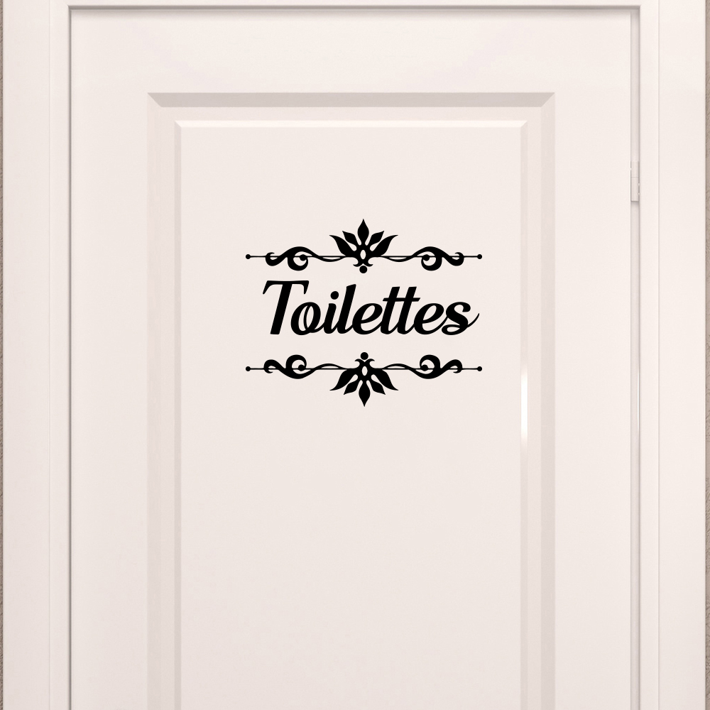 Home Bathroom Window - French Toilettes with Flower Bathroom Door