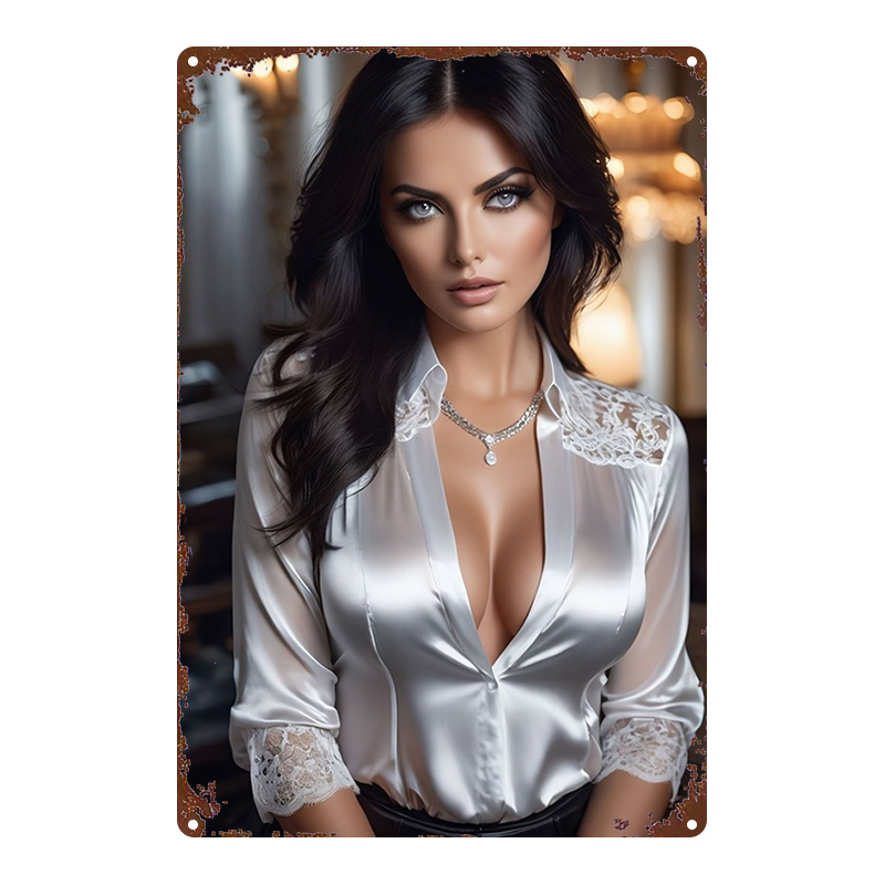 Home Bathroom Wall Decor - 2D Metal Wall Art for Women