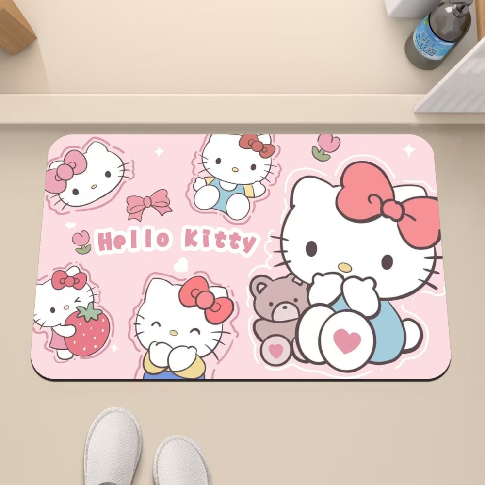 Home Bathroom Mats - Hello Kitty Non-Slip Absorbent Quick Dry