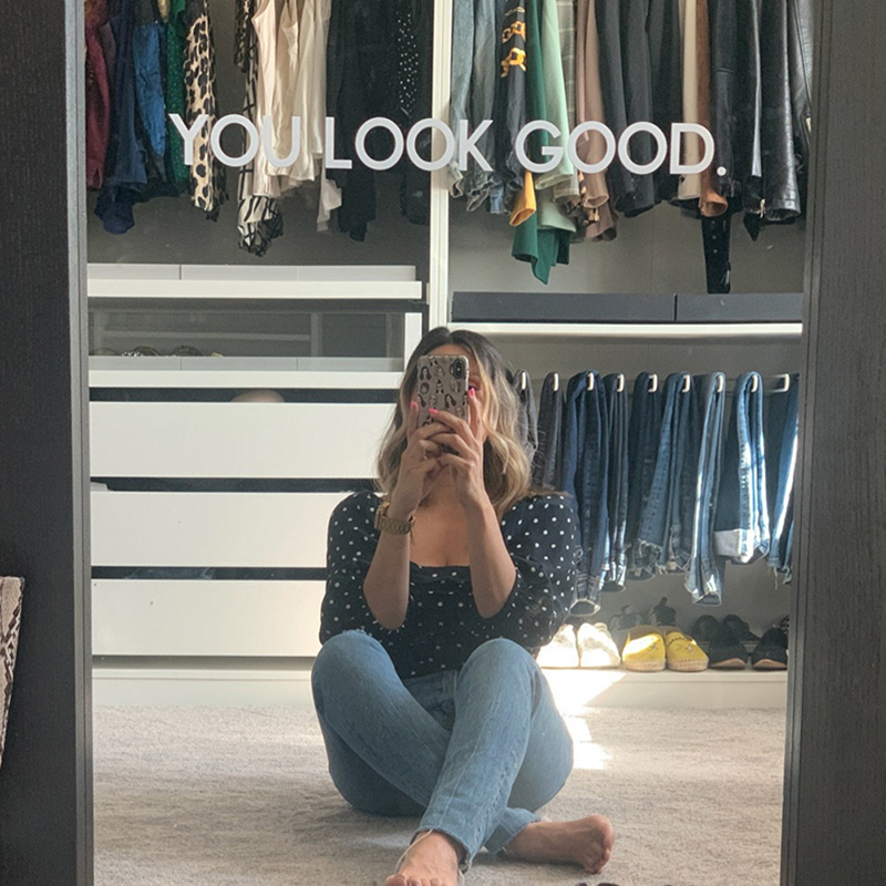 Home Bathroom Window - You Look Good Mirror Wall Sticker