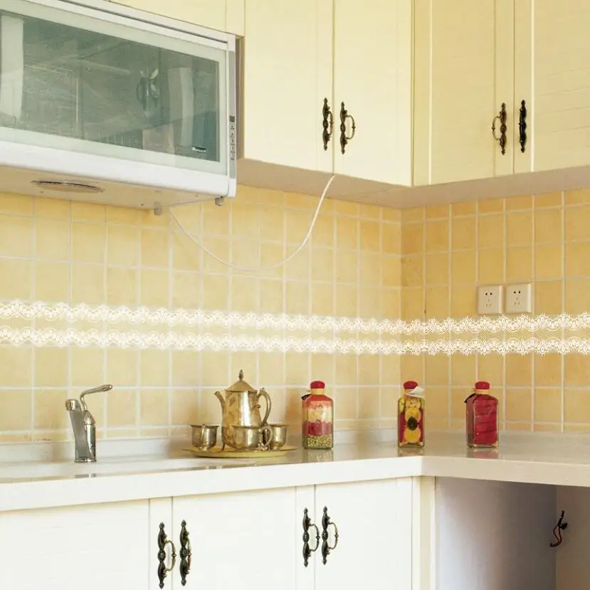 Home Bathroom Window - Sweet Lace Design Wallpaper Borders Sticker