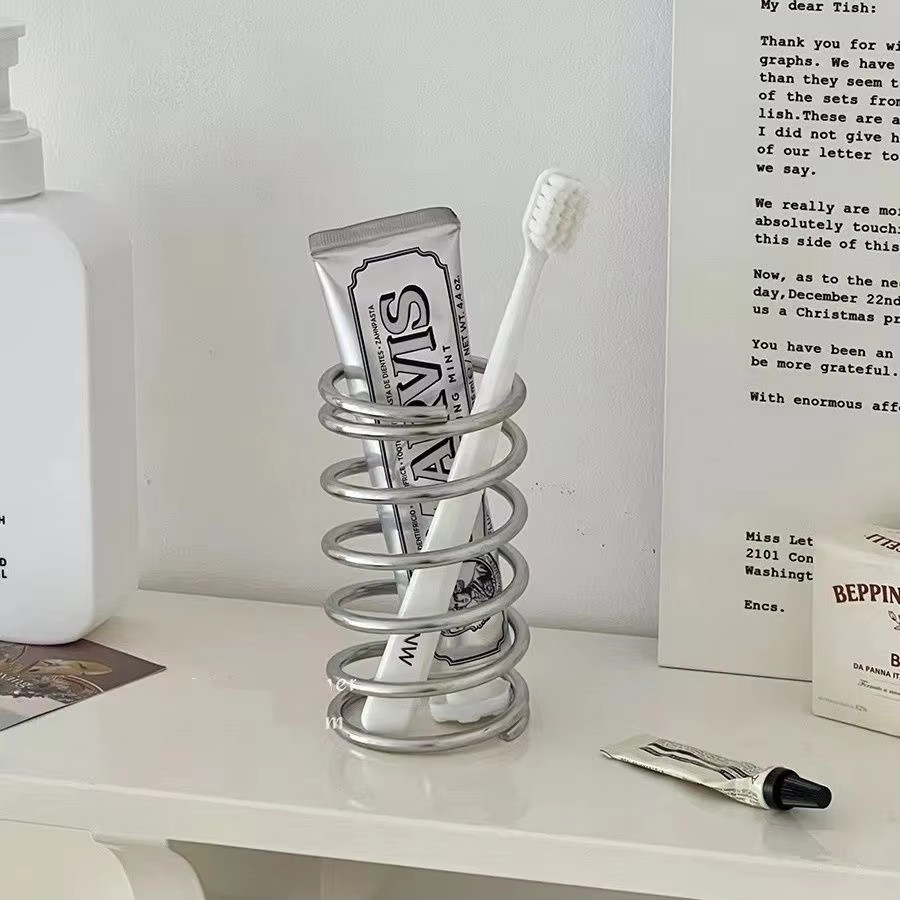Tiny Home Bathroom Kit - Stainless Steel Toothbrush Holder Metal Bathroom