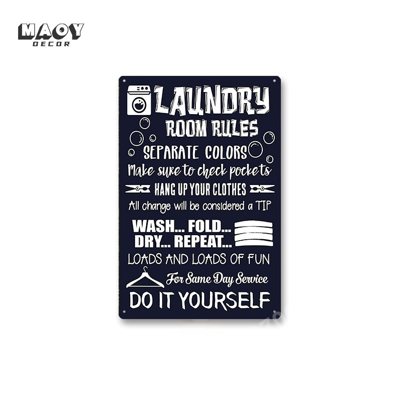 Slogan Metal Tin Sign Laundry  - Home Bathroom Wall Decor recension och pris