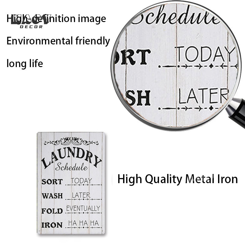 Slogan Metal Tin Sign Laundry  - Home Bathroom Wall Decor recension och pris