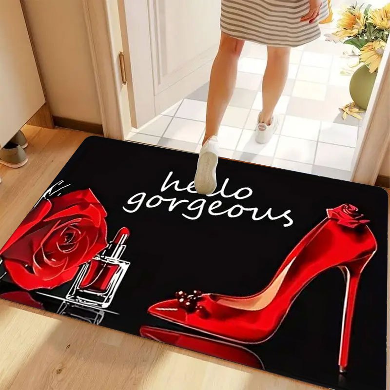 Hello Gorgeous Doormat Red Hig - Home Made Bathroom Vanity recension och pris