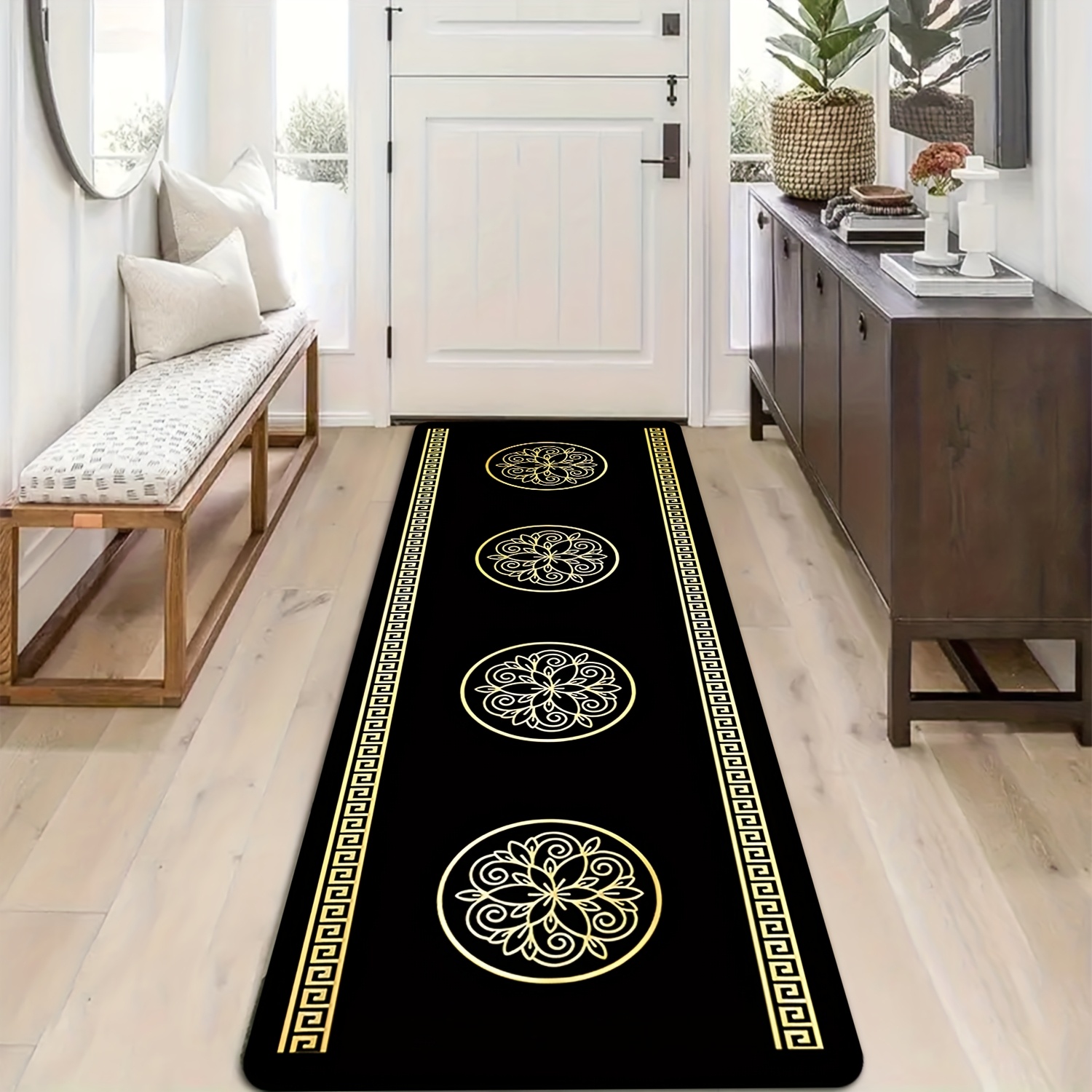 Luxury Gold Greek Key Round Fl - Home Made Bathroom Vanity recension och pris