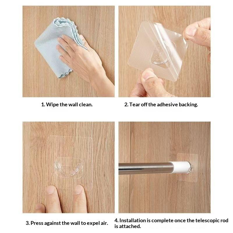 No Drill Transparent Self Adhe - Home Bathroom Wall Decor recension och pris
