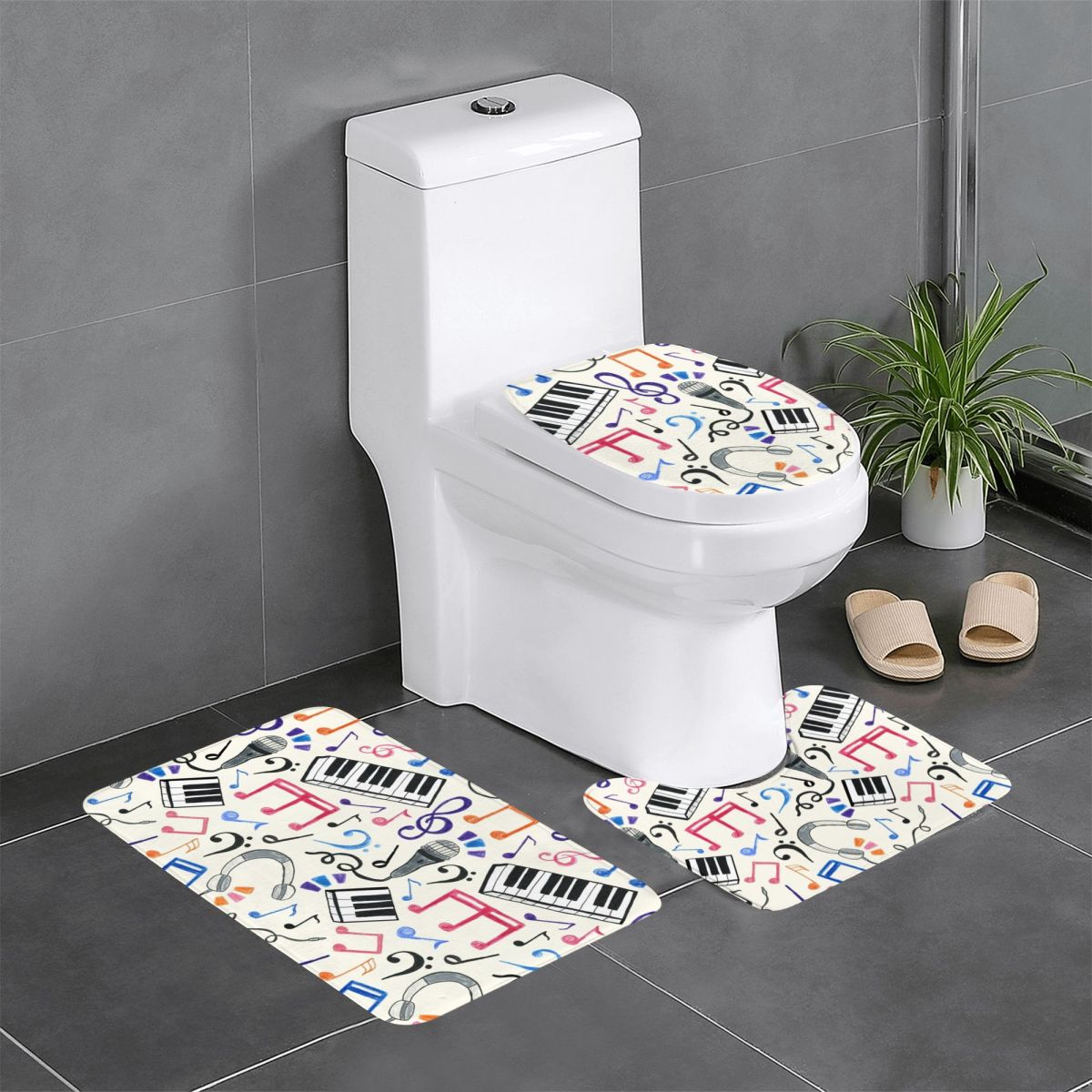 Good Beats - Music Notes & Sym - Home Goods Bathroom Sets recension och pris