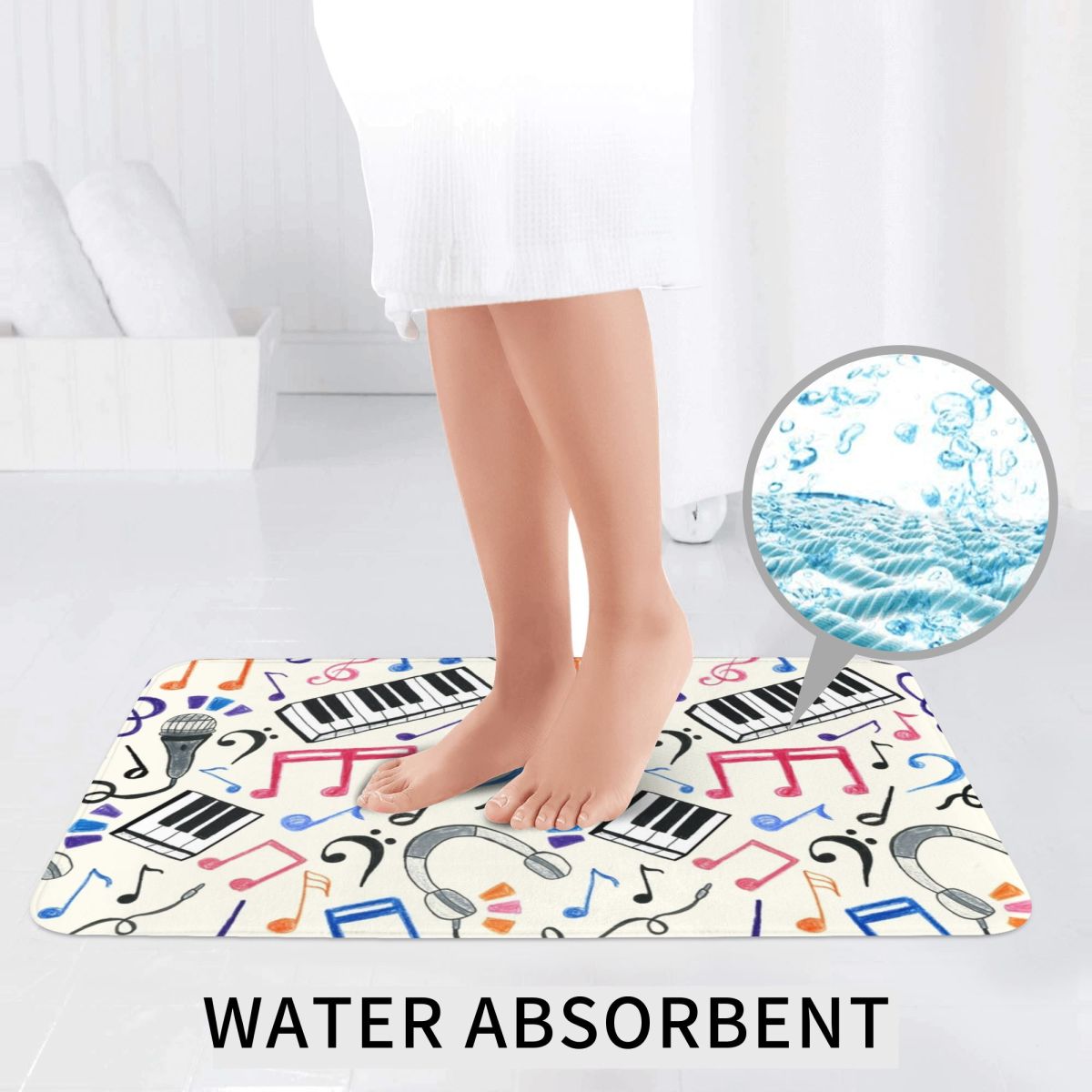 Good Beats - Music Notes & Sym - Home Goods Bathroom Sets recension och pris
