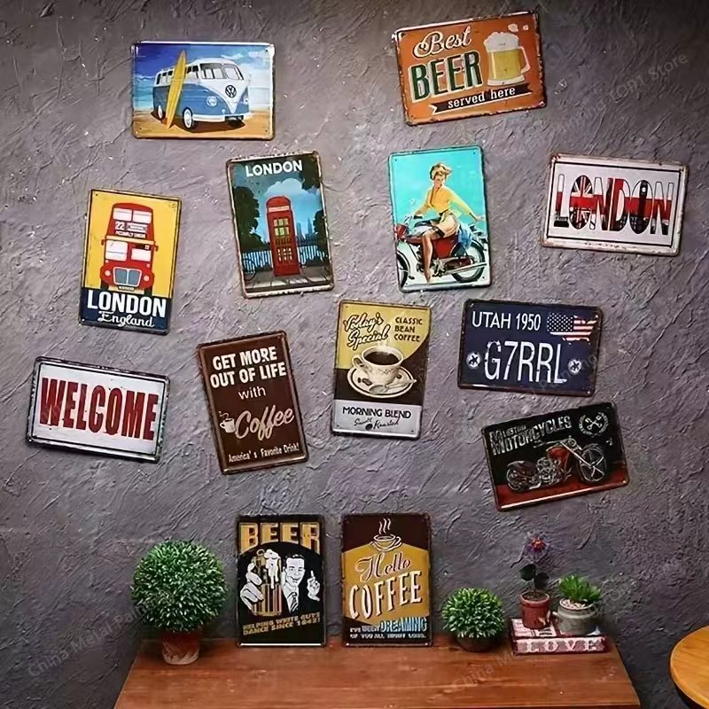 Metal Wall Art Poster - Stylis - Home Bathroom Wall Decor recension och pris