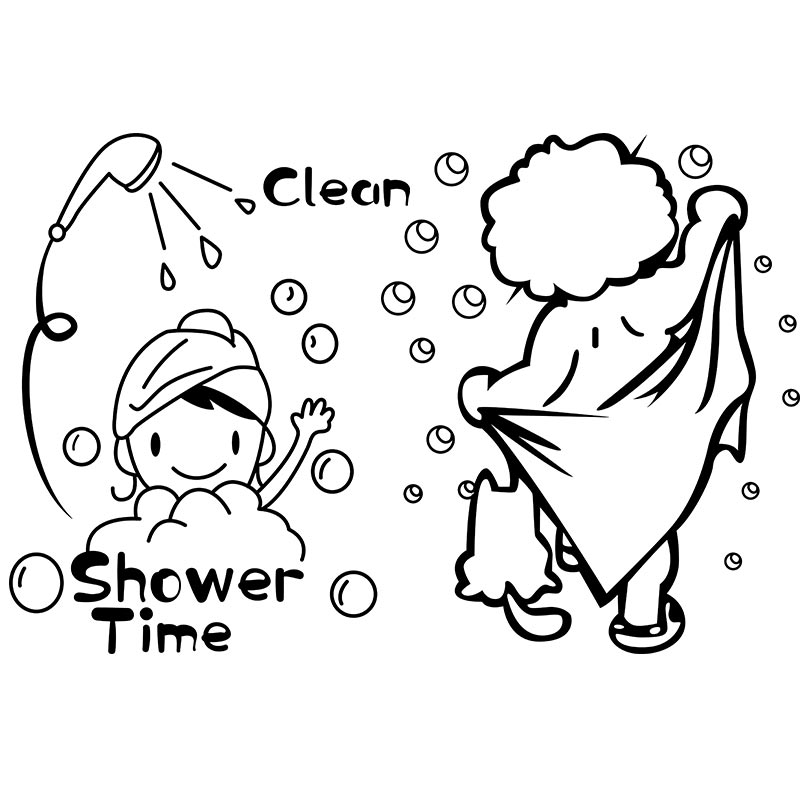 1pc Clean Shower Time Cute Lit - Tiny Home Bathroom Kit recension och pris
