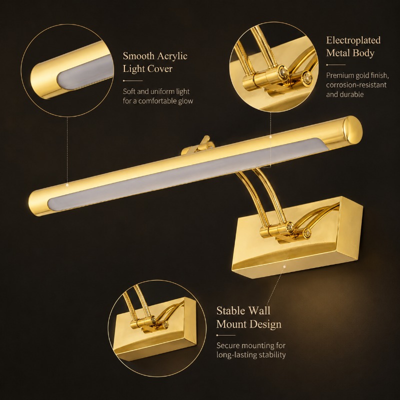 40cm 55cm 70cm Vintage LED Van - Home Bathroom Mirror recension och pris