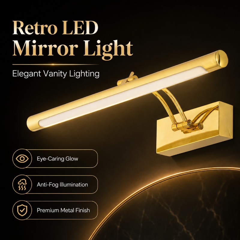 40cm 55cm 70cm Vintage LED Van - Home Bathroom Mirror recension och pris