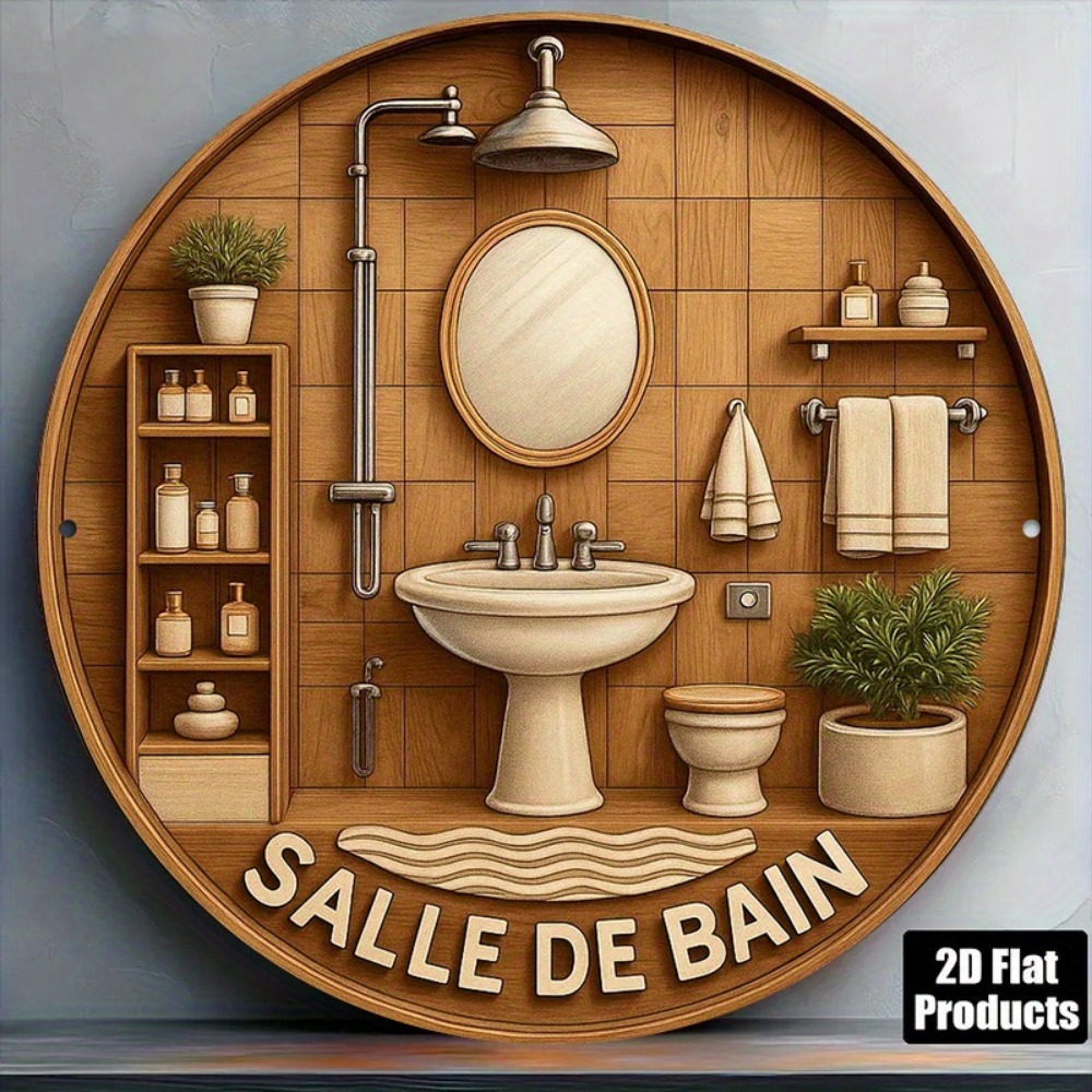 CIFBUY Retro French Bathroom R - Home Bathroom Wall Decor recension och pris