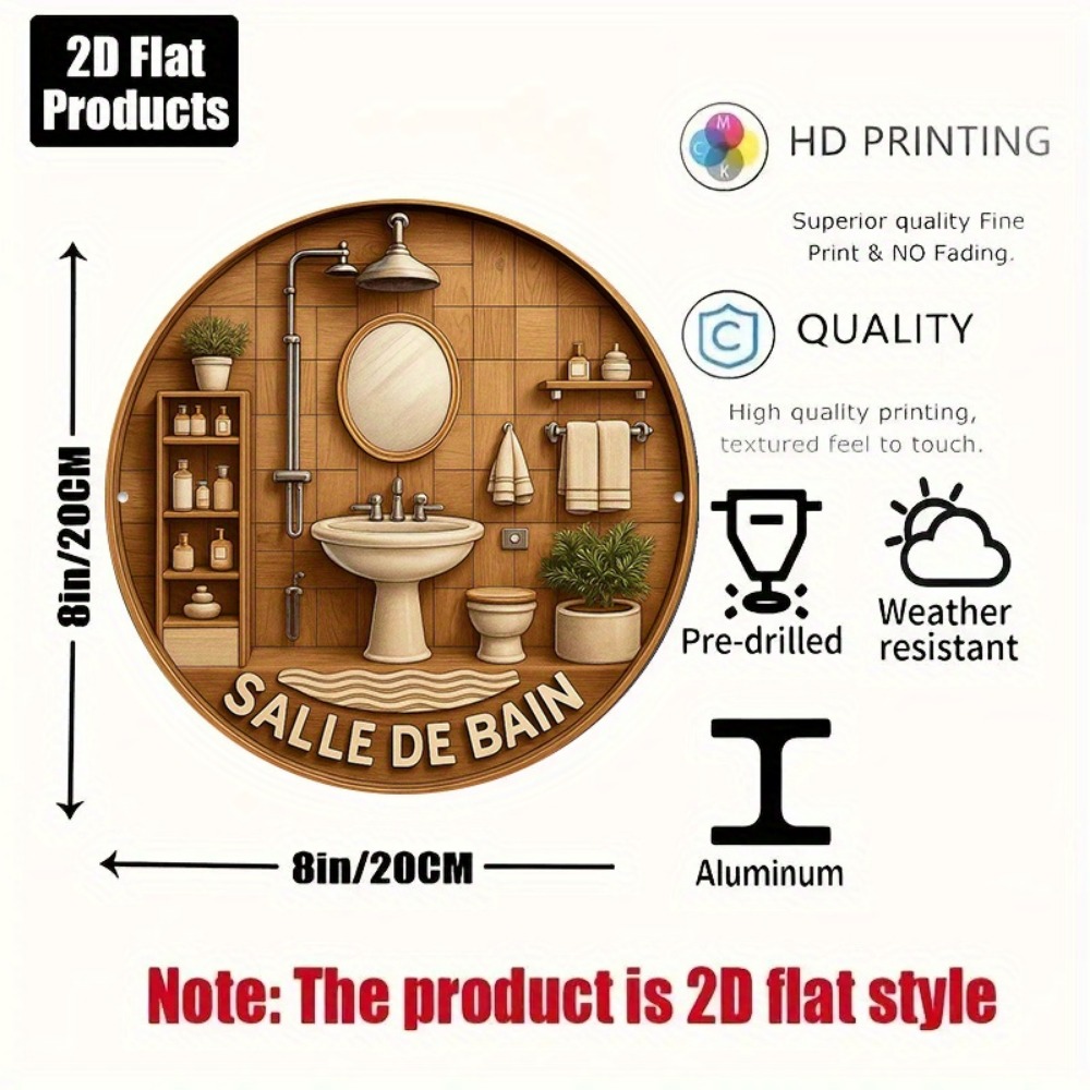 CIFBUY Retro French Bathroom R - Home Bathroom Wall Decor recension och pris
