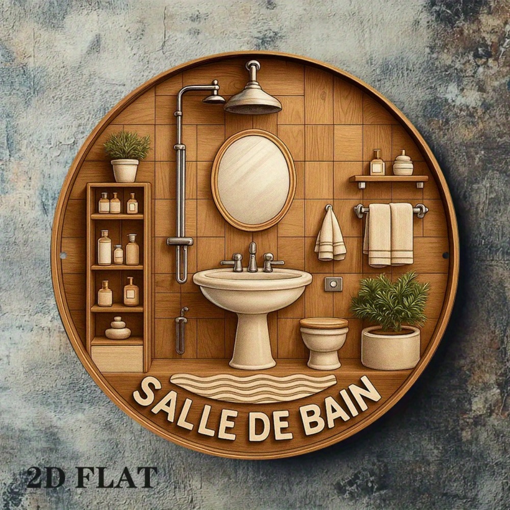 CIFBUY Retro French Bathroom R - Home Bathroom Wall Decor recension och pris