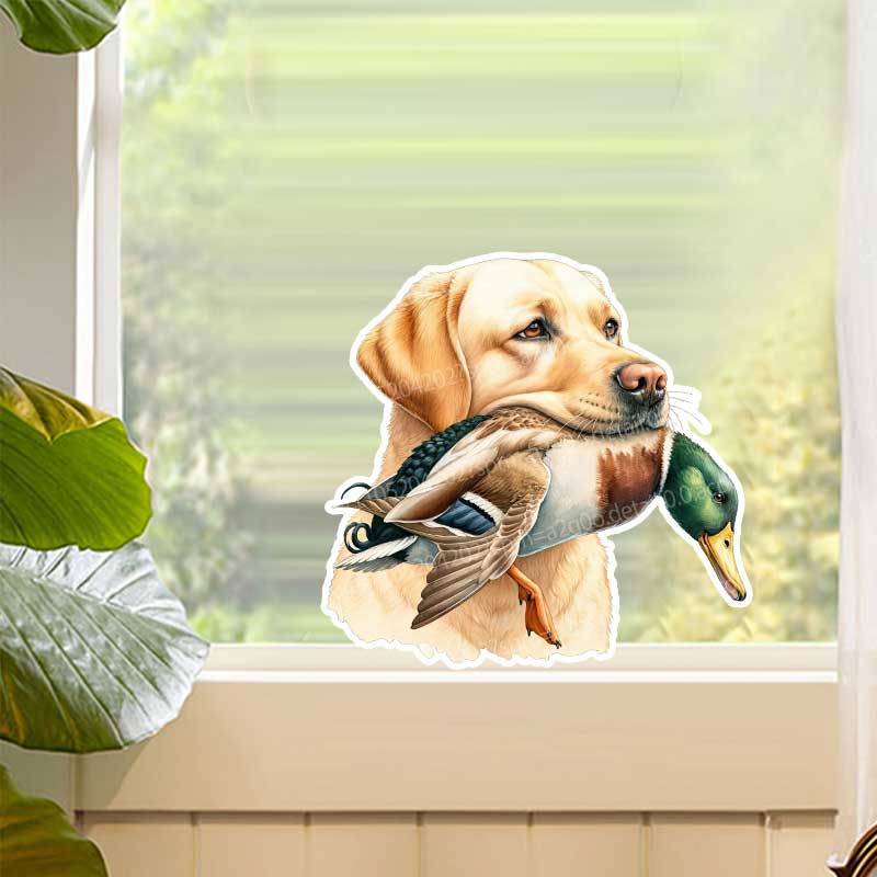 Funny Yellow Labrador Retrieve - Home Bathroom Window recension och pris