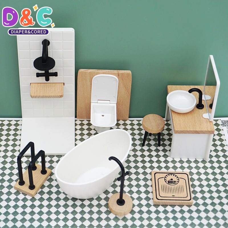 1:6/1:12 Dollhouse Miniature B - Home Bathroom Renovation recension och pris