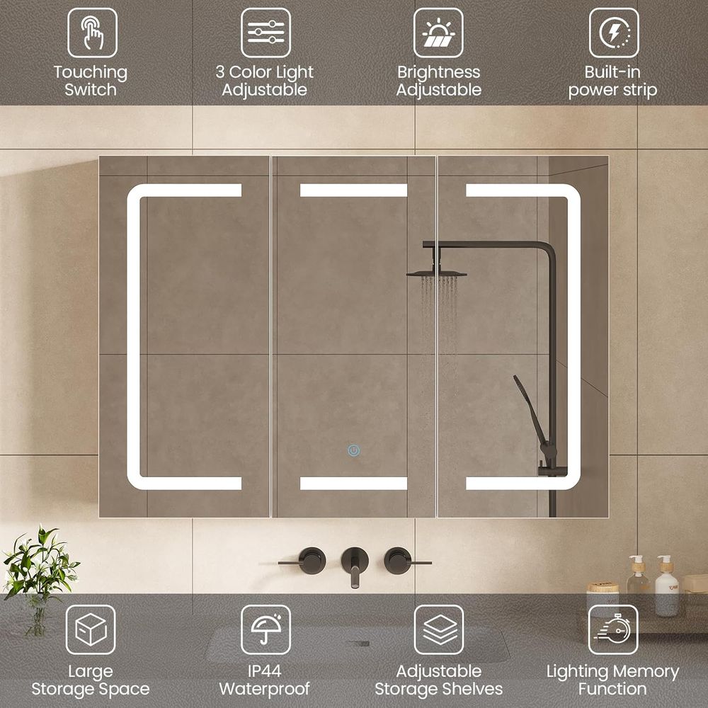 Medicine Cabinet Organizer wit - Home Bathroom Mirror recension och pris