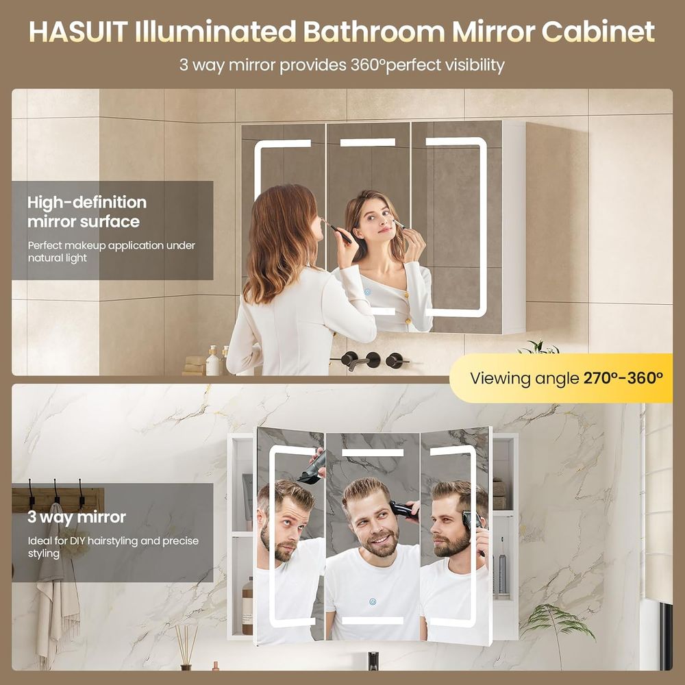 Medicine Cabinet Organizer wit - Home Bathroom Mirror recension och pris