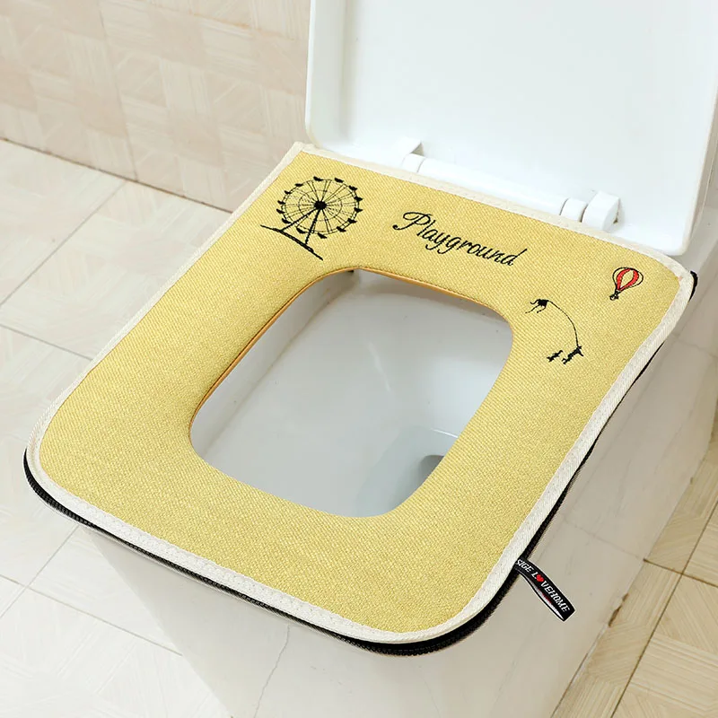 Square with Zipper Home Toilet - Home Bathroom Mats recension och pris