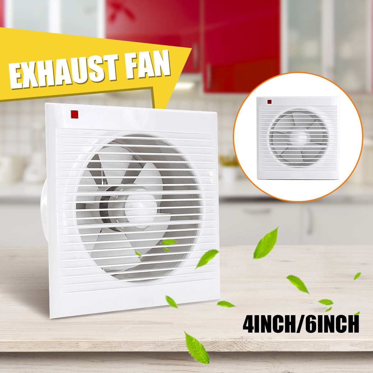 4 Inch 6 Inch 8 Inch 220V Mute - Home Bathroom Window recension och pris