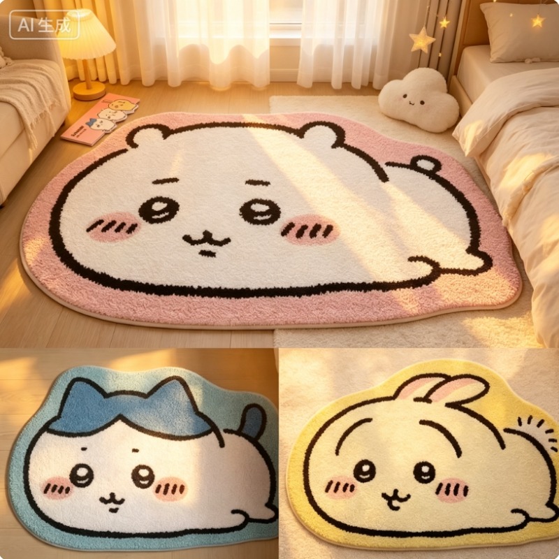 -Chiikawa Cartoon Rug Anime Ha - Home Bathroom Floor Mats recension och pris