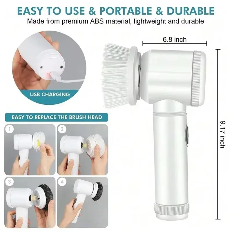 New Cordless Spin Scrubber Ele - Home Bathroom Renovation recension och pris